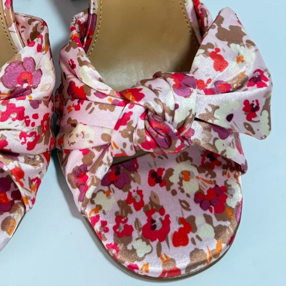 J. Crew Ditsy Floral Print Peep Toe Heeled Sandals NWOT
